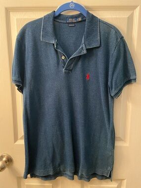 Polo by Ralph Lauren Denim Blue Women’s Polo with Red Pony